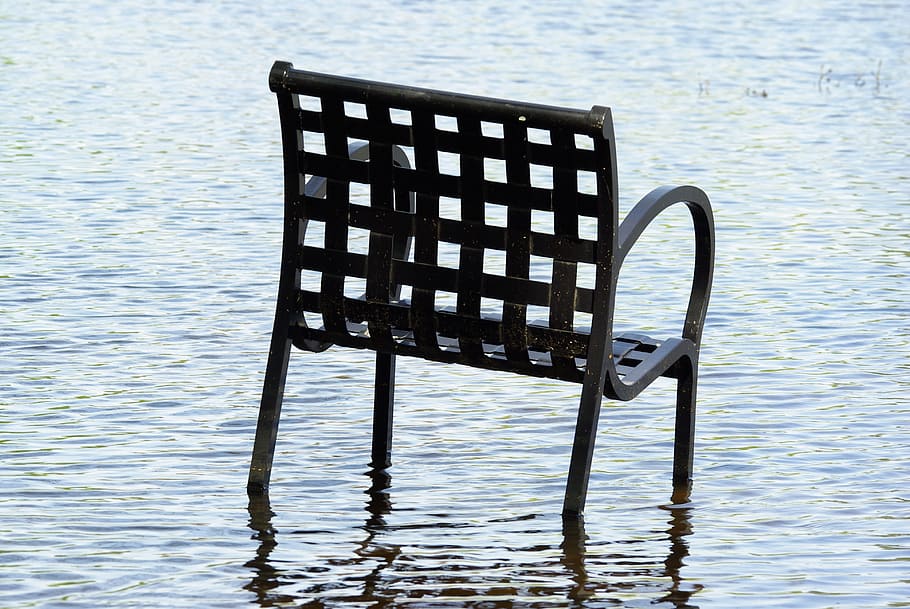 chairs, water, reflection, no people, day, lake, nature, waterfront HD wallpaper