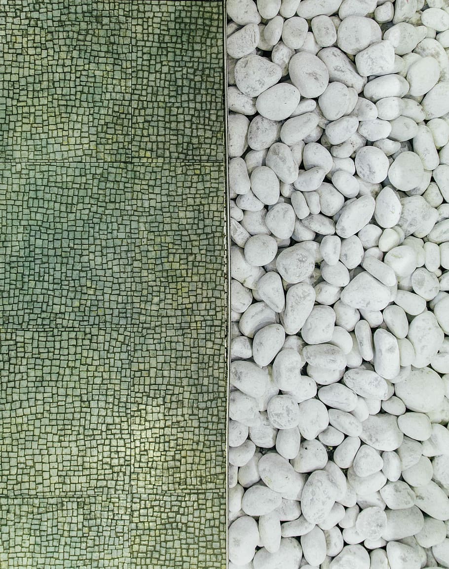 white pebble lot collage, white marble stone lot, pattern, block HD wallpaper