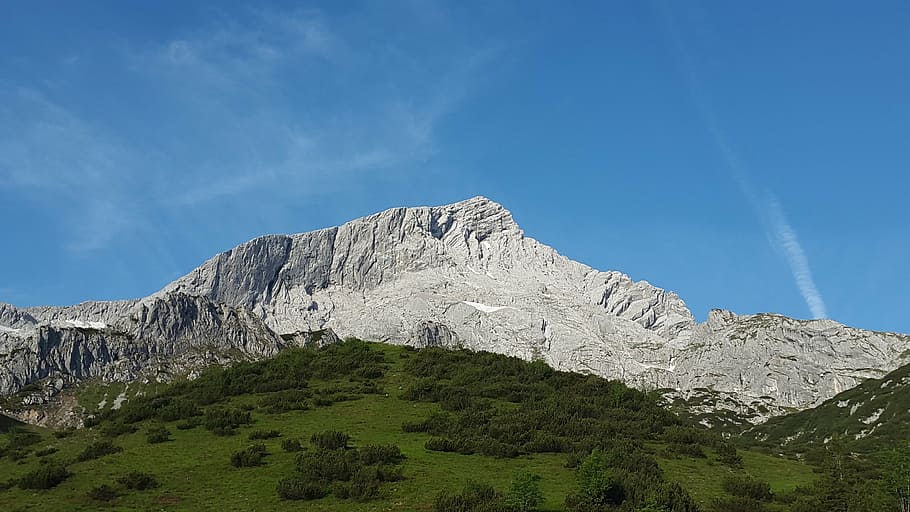 alpspitze, north wall, alpine, weather stone, mountain, zugspitze massif, HD wallpaper