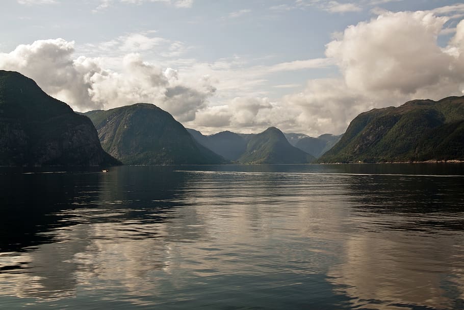 waters, mountain, nature, landscape, sky, scenics - nature HD wallpaper