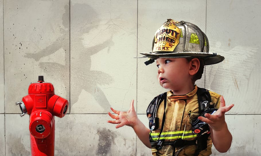 helm, security, uniform, childhood, men, males, boys, wall - building feature HD wallpaper