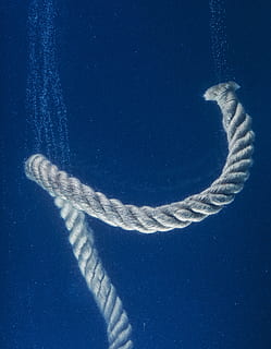 gray rope underwater, solid, conceptual, thoughts, idea, connect HD wallpaper