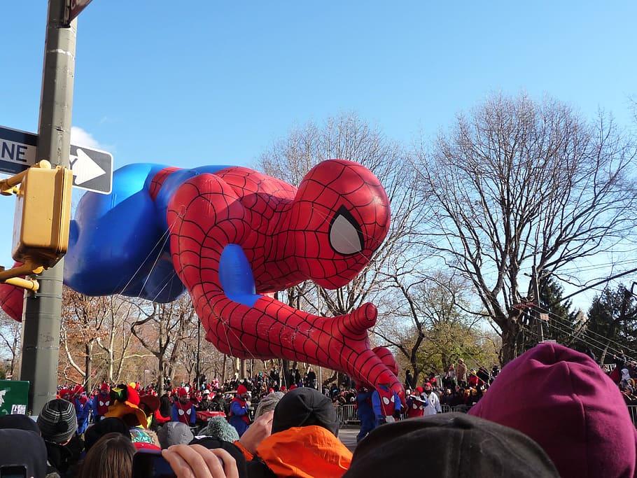 parade, float, spiderman, new york, thanksgiving, new york city HD wallpaper