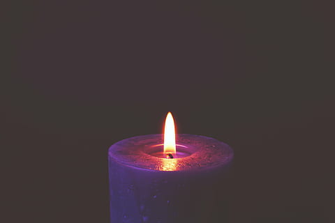 lit candle in the dark, light, fire, flame, night, burning HD wallpaper