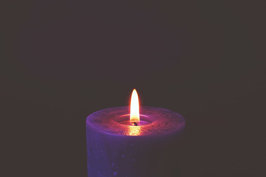 lit candle in the dark, light, fire, flame, night, burning HD wallpaper