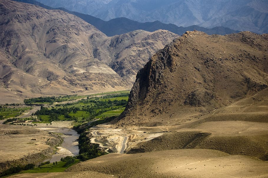 valley and mountains during daytime, afghanistan, landscape, rocks