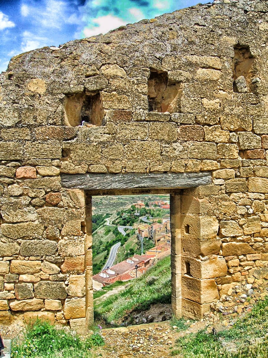 La Rioja, Spain, Landscape, Doorway, entrance, ruins, history, HD wallpaper