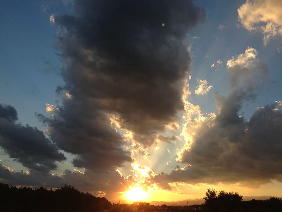 sunset, sky, cloud, nature, dramatic sky, cloudscape, cloud - sky HD wallpaper