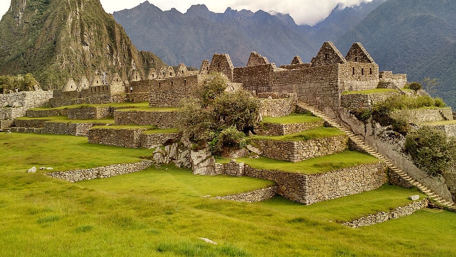 landscape photo of gray castle, machu picchu, cusco, peru, history HD wallpaper