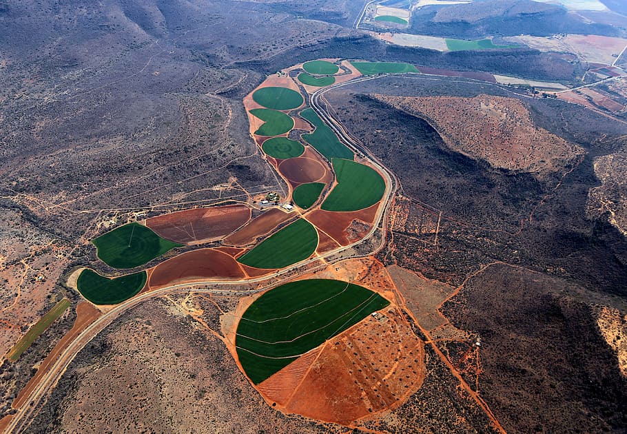aerial view of green and brown landscape during daytime, aerial view photography of field HD wallpaper