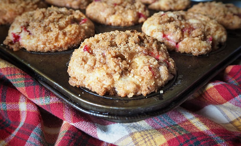 Cranberry, Muffins, cranberry muffins, muffin tin, food, baking, HD wallpaper