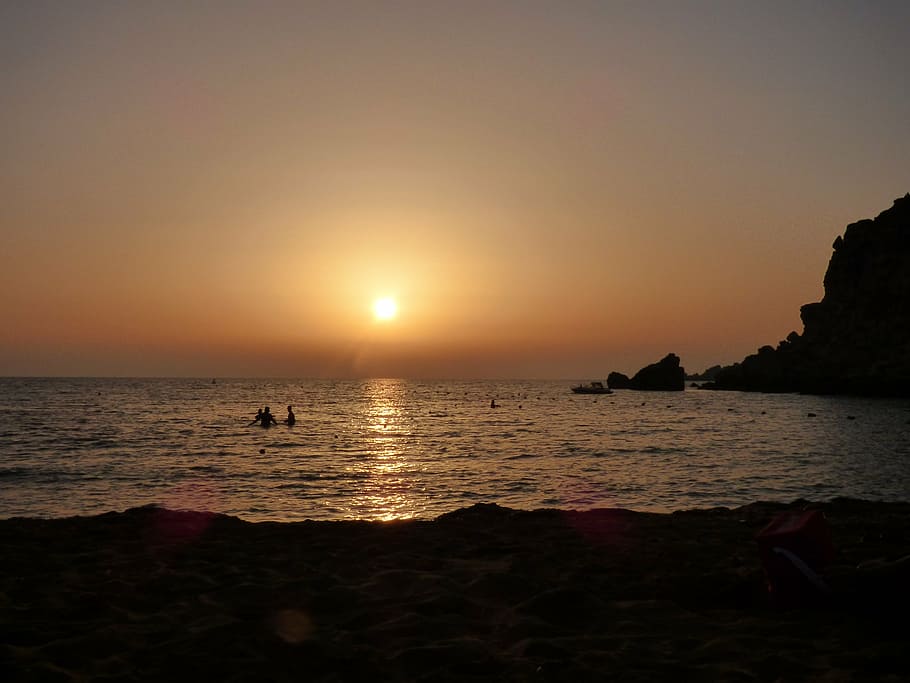 sunset, beach, tranquil, dusk, peaceful, island, outdoor, horizon HD wallpaper