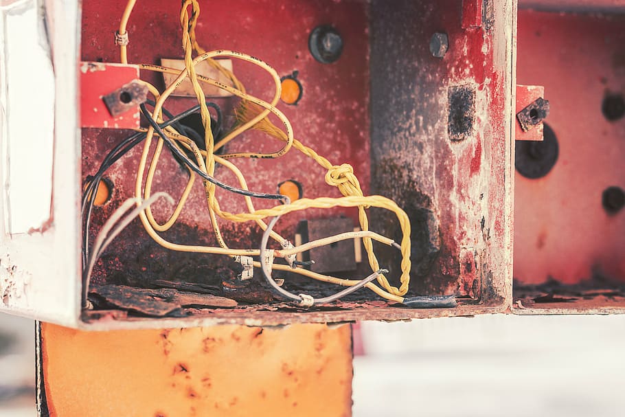 cables, electric, electronic, old, rusty, metal, no people HD wallpaper