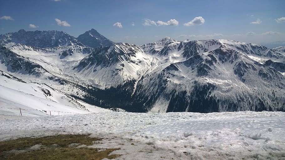 Snow, Mountains, Hill, Winter, Nature, landscape, sky, cold HD wallpaper
