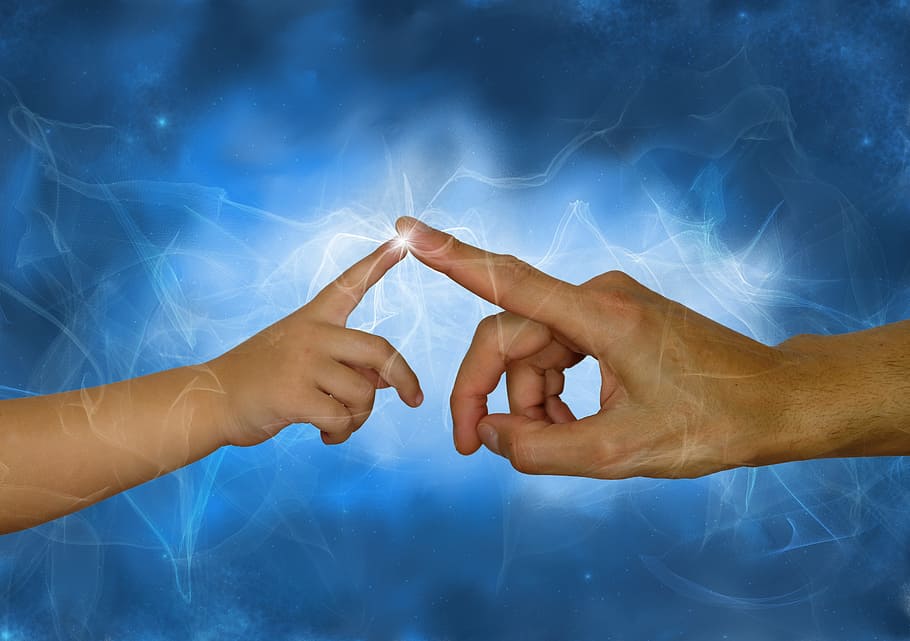 hands, finger, contact, affection, connectedness, child, man HD wallpaper
