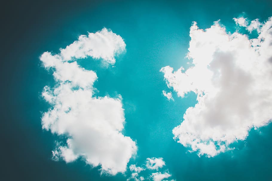 blue, sky, clouds, cloud - sky, cloudscape, backgrounds, white color HD wallpaper