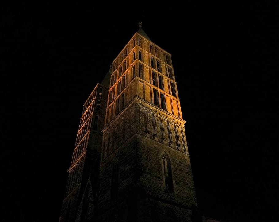 Church, Tower, Kassel, martin church, steeple, building, at the stern, HD wallpaper