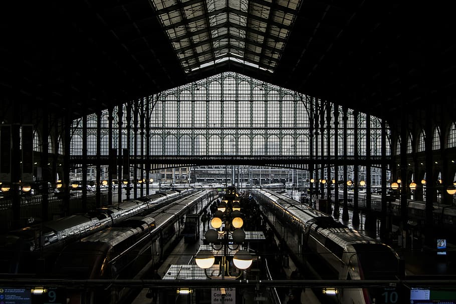 train station, interior photo of train station, architecture HD wallpaper