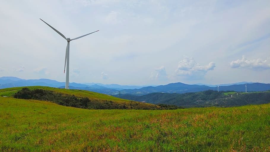 wind power generator, daegwallyeong, windmill, environment HD wallpaper