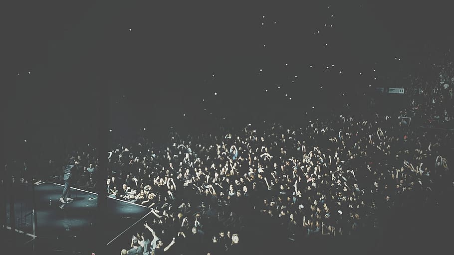 backgrounds, black Color, night, crowd, large group of people HD wallpaper