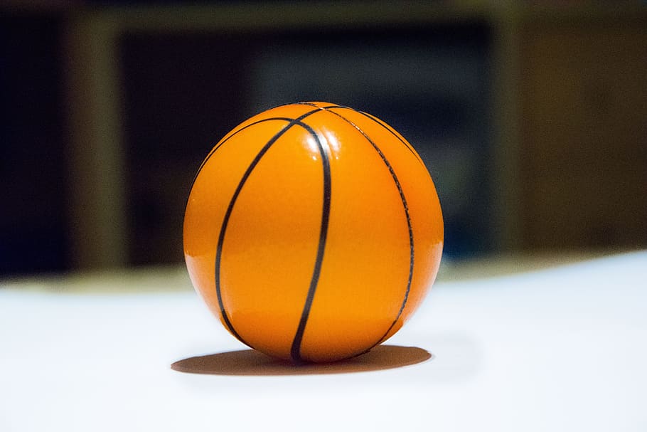 ball, play, model, orange color, sport, focus on foreground HD wallpaper