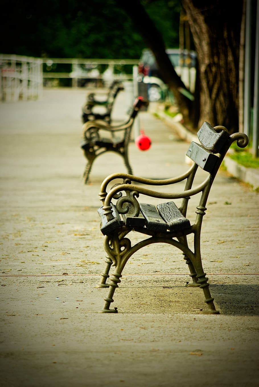 park, bench, autumn, fall, outdoors, october, street, walkway HD wallpaper