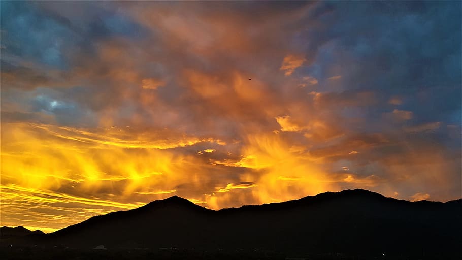 sunrise, landscape, sky, cloud, orange, bright, santa marta HD wallpaper