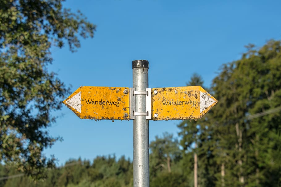Signposts, Hiking, Trails, Shield, hiking trails, direction HD wallpaper