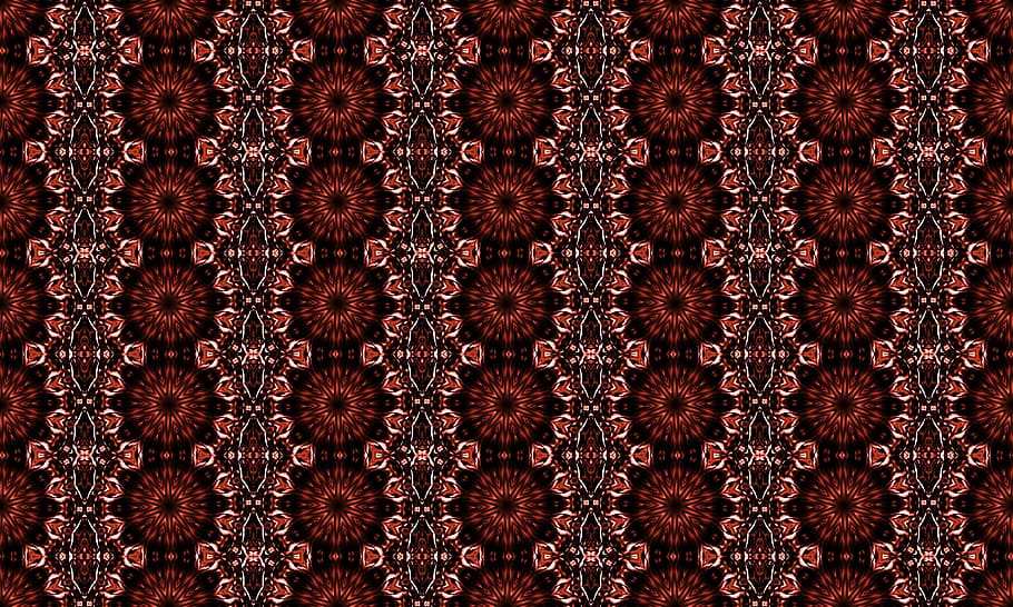 red and brown mandala wallpaper, background, shapes, circles HD wallpaper