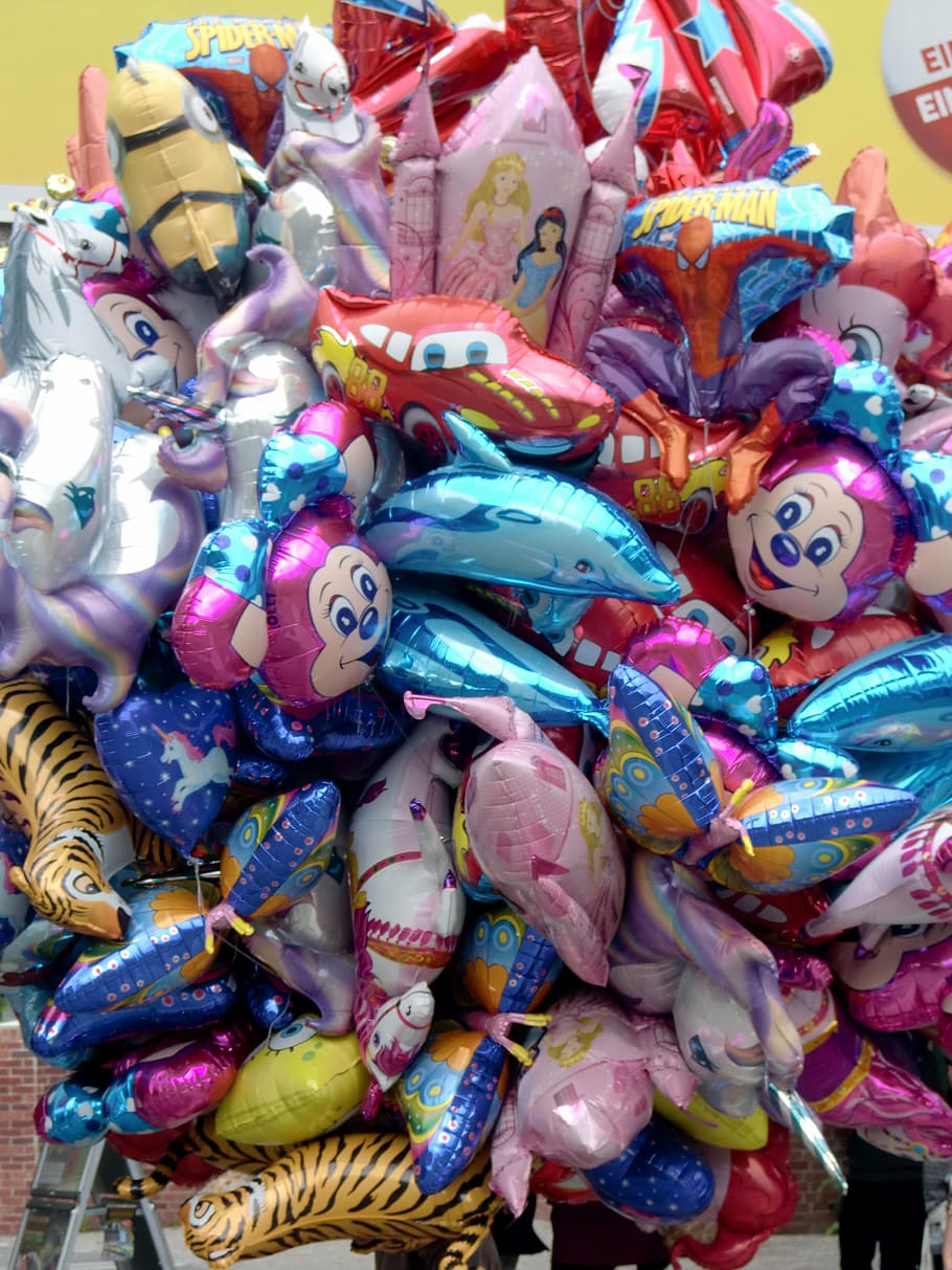 balloons, ballons, year market, fair, color, bloat, knallbunt, HD wallpaper