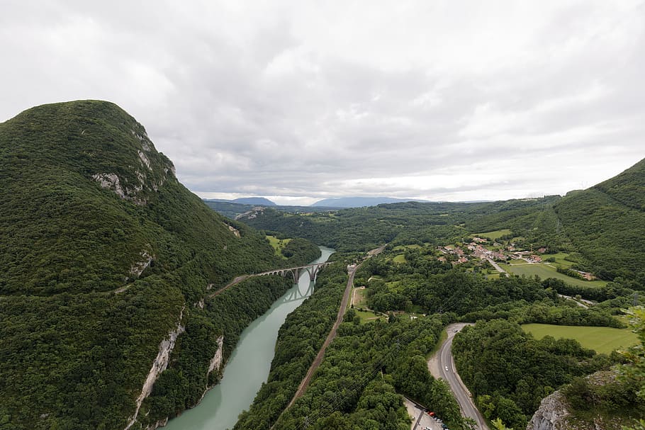 le rhone, lac, mountains, scenics - nature, cloud - sky, environment HD wallpaper