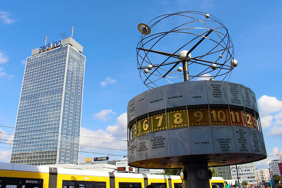 city, landmark, clouds, street, Alexanderplatz, architecture HD wallpaper