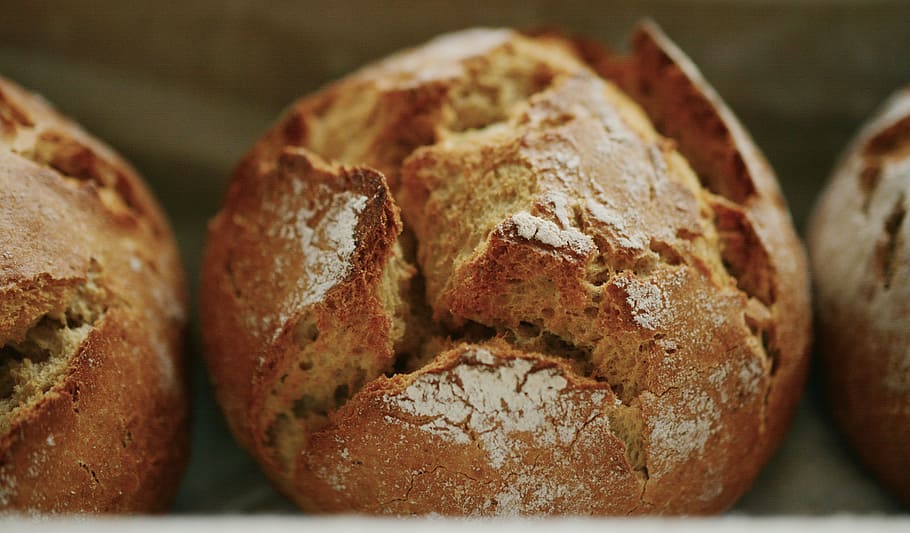 baked bread, roll, rye, crispy, crust, baked goods, arouse HD wallpaper