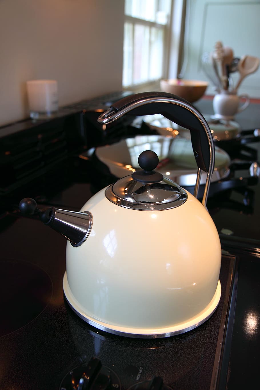 Beverage, Black, Drink, Hot, Kettle, kitchen, shiny, stainless HD wallpaper
