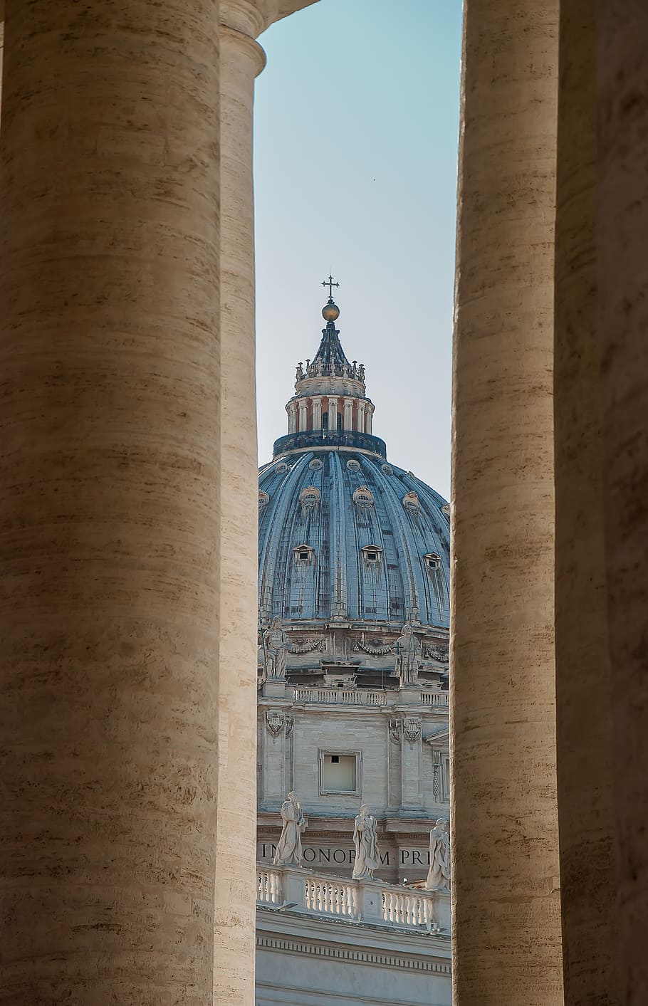 rome, vatican, columns, dome, cathedral, basilica, built structure HD wallpaper
