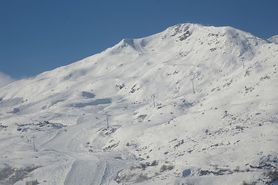 ski area, ski run, wintry, mountain, snow magic, winter, cold temperature HD wallpaper