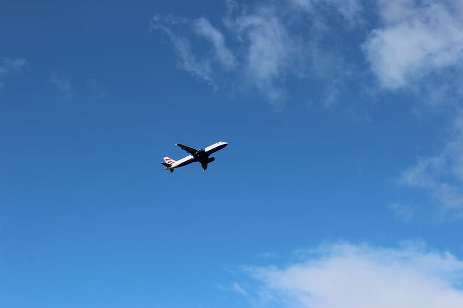 Aircraft, Blue, Flyer, Holiday, sky, travel, flying, airplane HD wallpaper