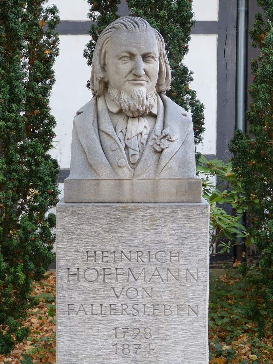 fallersleben, national anthem, wolfsburg, lower saxony, monument, HD wallpaper