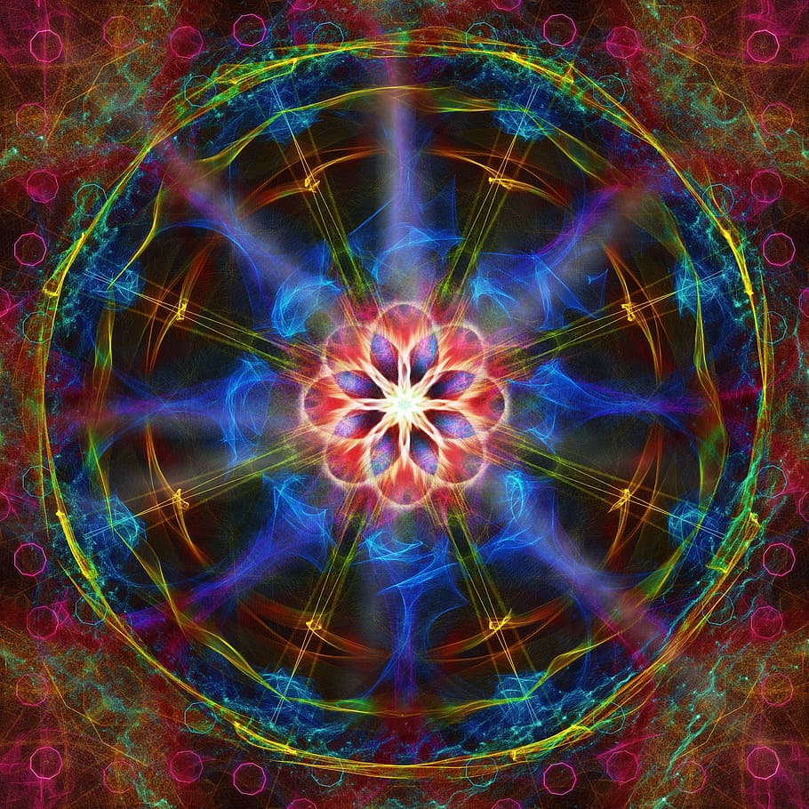 mandala, pattern, kaleidoscope, background, structure, background pattern HD wallpaper