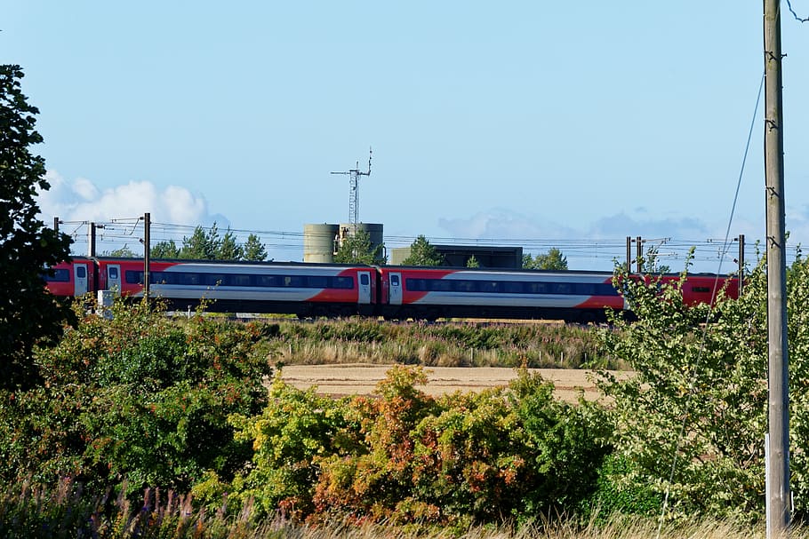 landscape, train, high speed, high speed train, transport, trees HD wallpaper