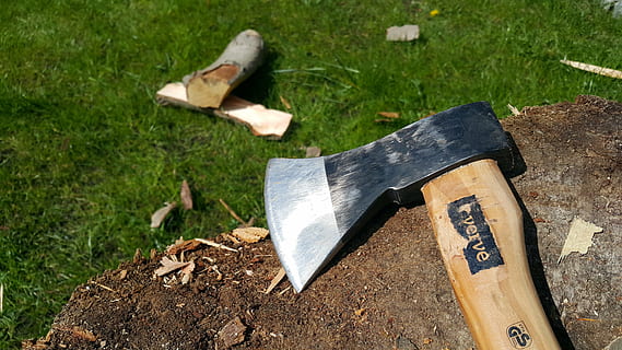 ax, log, wood, tool, tree, equipment, work, forest, logs, handle HD wallpaper