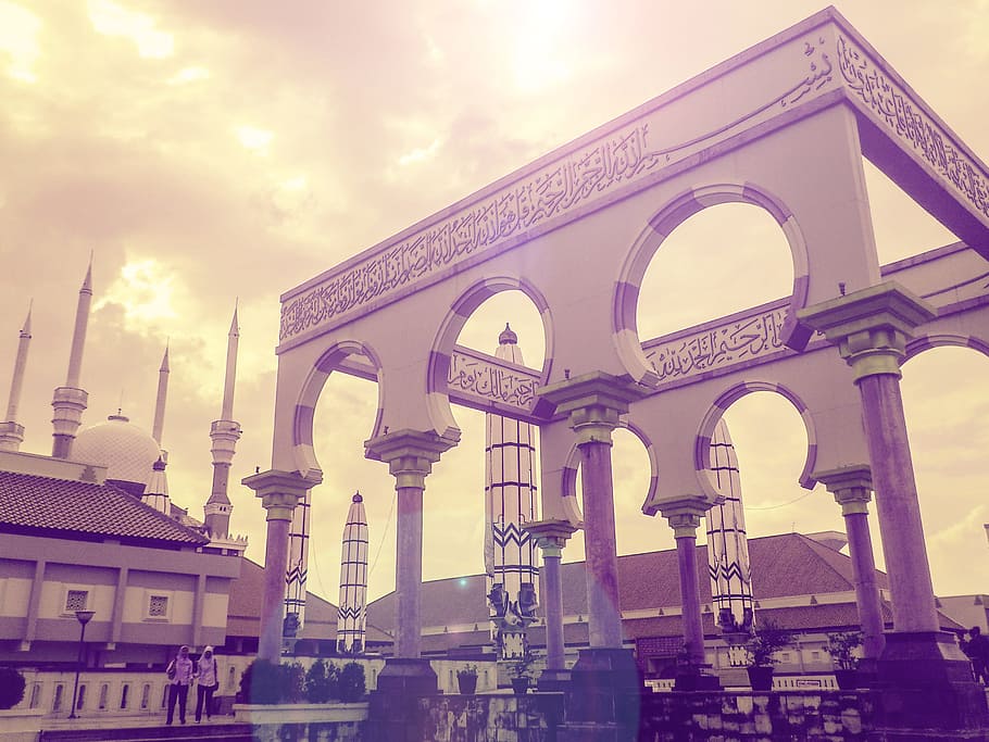 Mosque, Building, Pillars, Columns, arabian, islam, muslim HD wallpaper