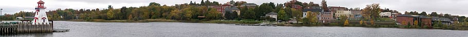 Calais viewed from St. Stephen across the St. Croix River in Maine, HD wallpaper