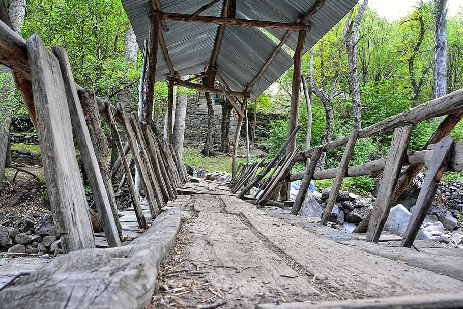 bridge, streaming, old, natural, detail, decor, background HD wallpaper