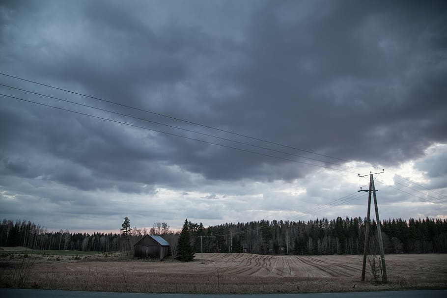 landscape, finland, barn, old, dark, forest, hovel, wood, outdoor HD wallpaper