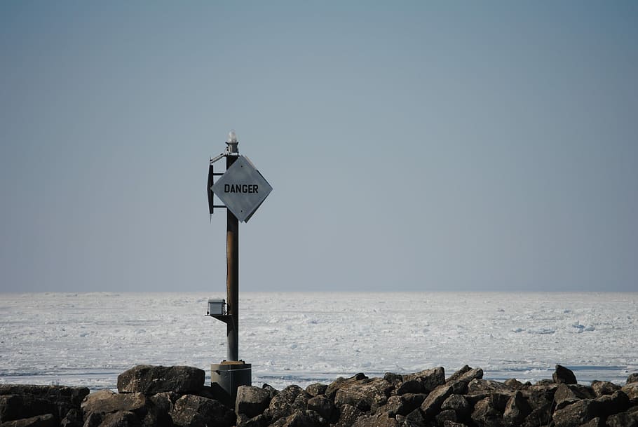 Beach, Sea, Danger, Warning, Sign, warning sign, safety, caution, HD wallpaper