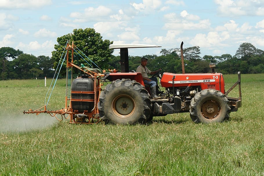tractor, tillage, agricultural machinery, field, land, plant HD wallpaper