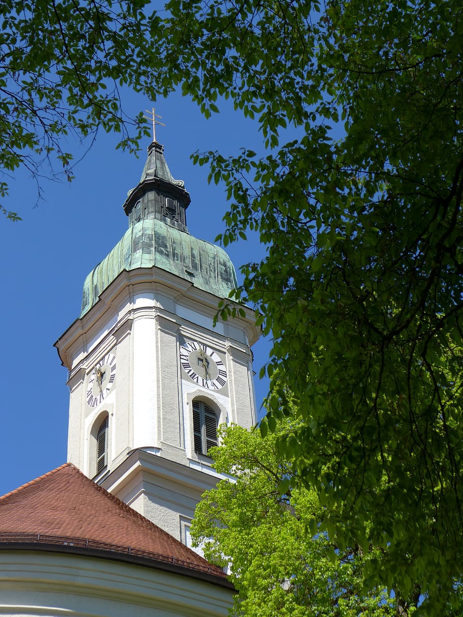 church, building, neustift, freising, monastery church, tower HD wallpaper