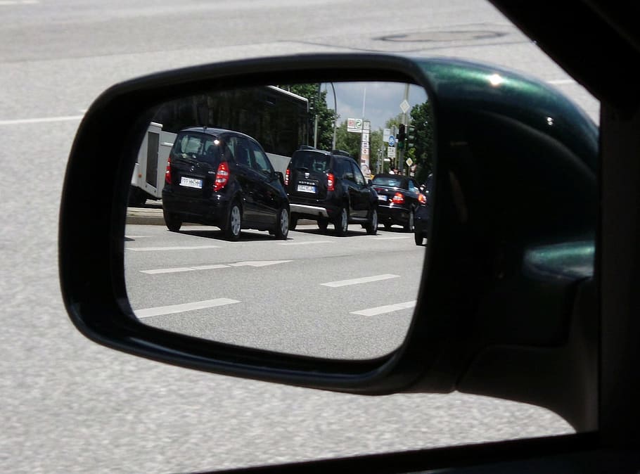 Rear Mirror, Driving, View, glass, car, vehicle, transportation HD wallpaper