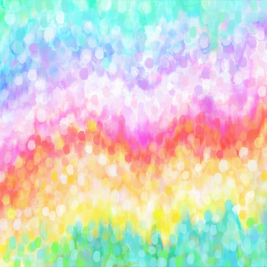 multicolored abstract painting, rainbow, pontilism, background HD wallpaper